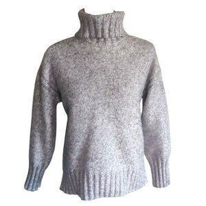 Industry Women's S Sweater Gray Ribbed Turtleneck Long Sleeve Cozy Winter Soft